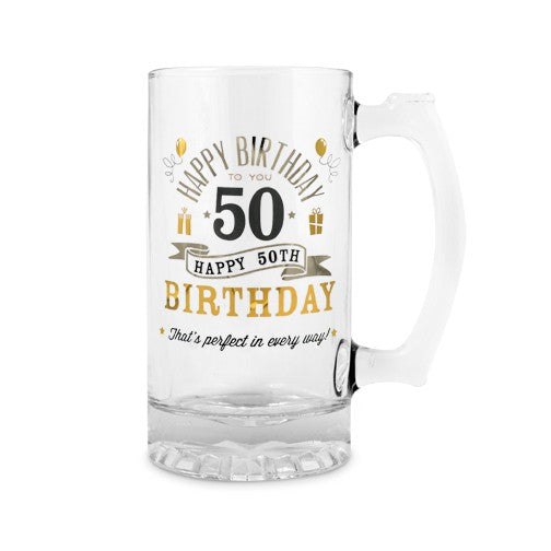 Beer Mug / Tankard - 50th Birthday