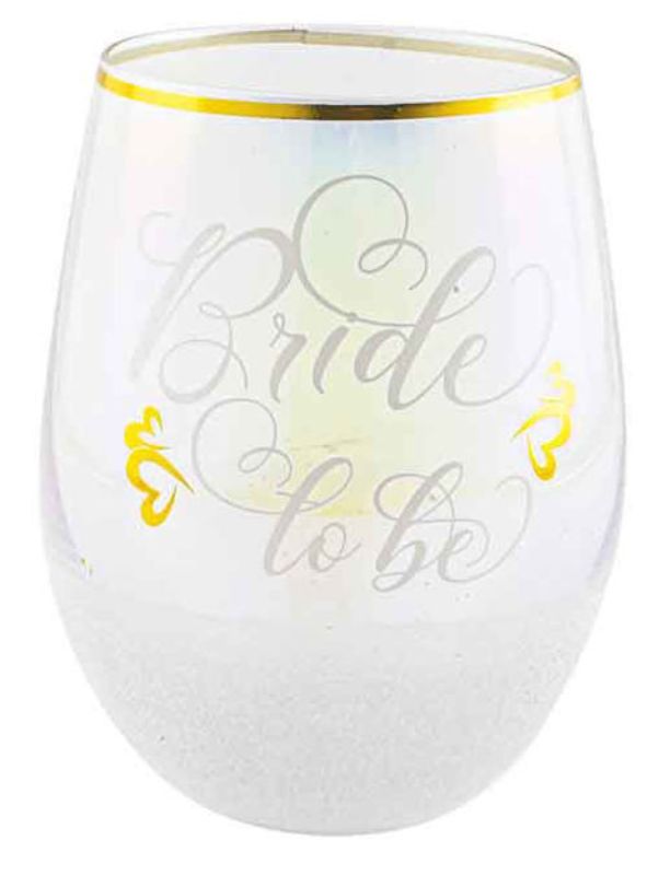 Bride To Be Glitterati Stemless 600ml