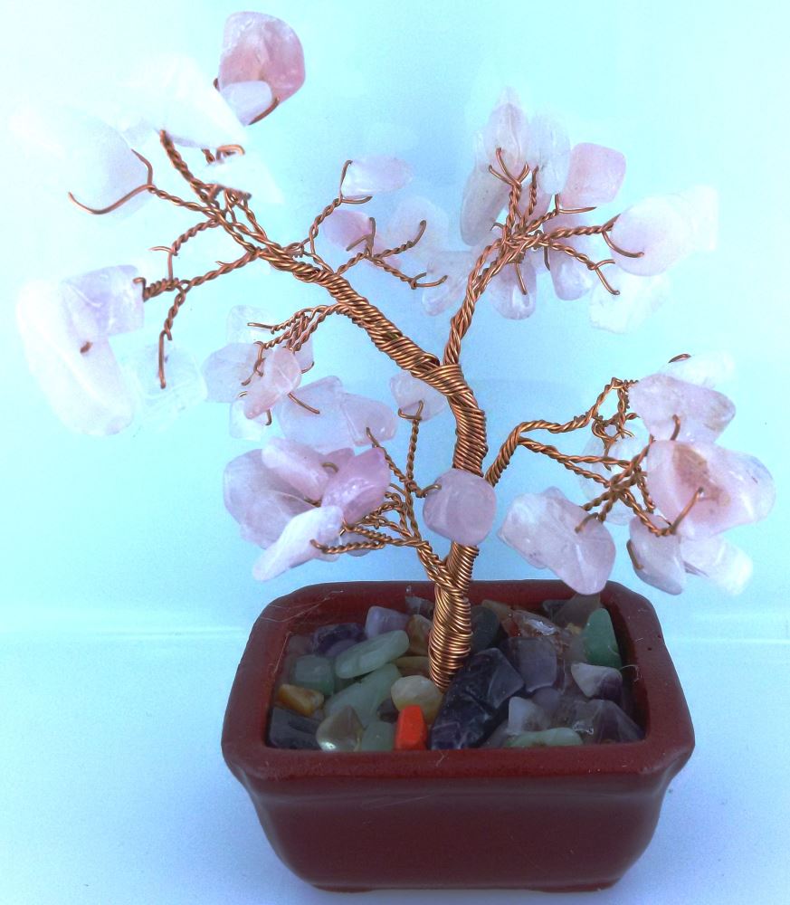 Gemstone Tree Small - Rose Quartz
