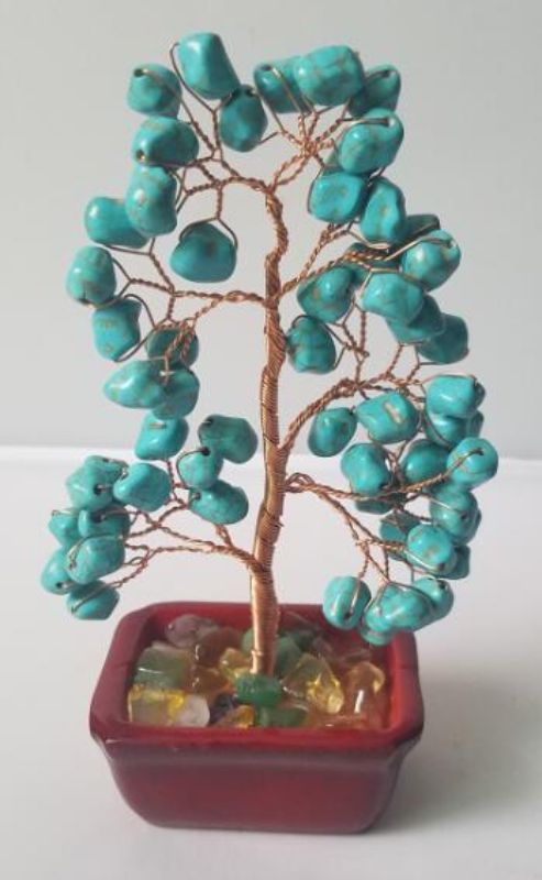 Gemstone Tree Turquoise Howlite Small (15cm)