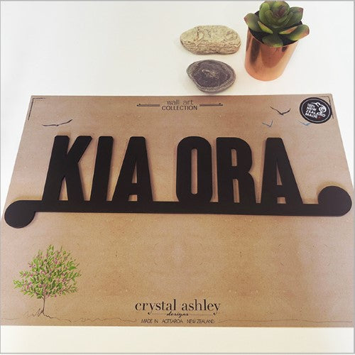 Black Acrylic: Kia Ora Acrylic Art