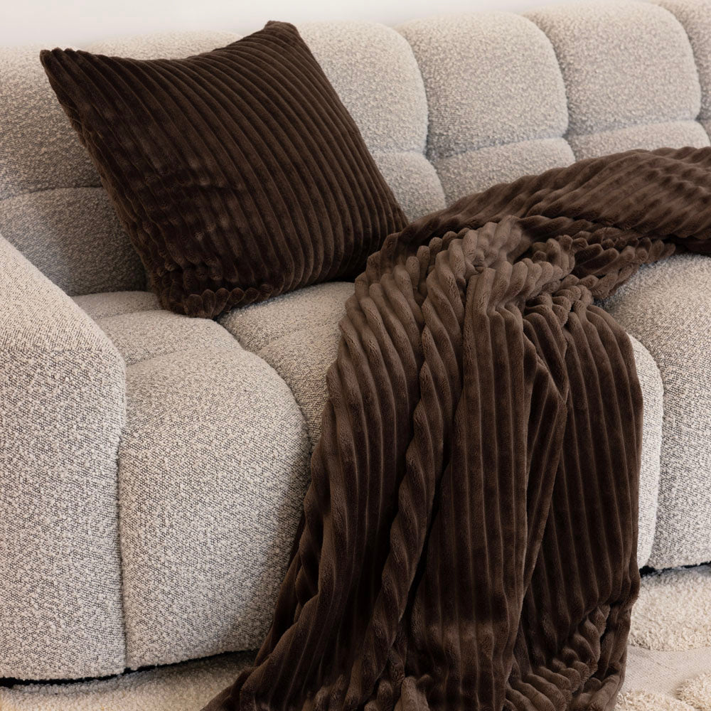 Channel Square Cushion Chocolate - Bambury