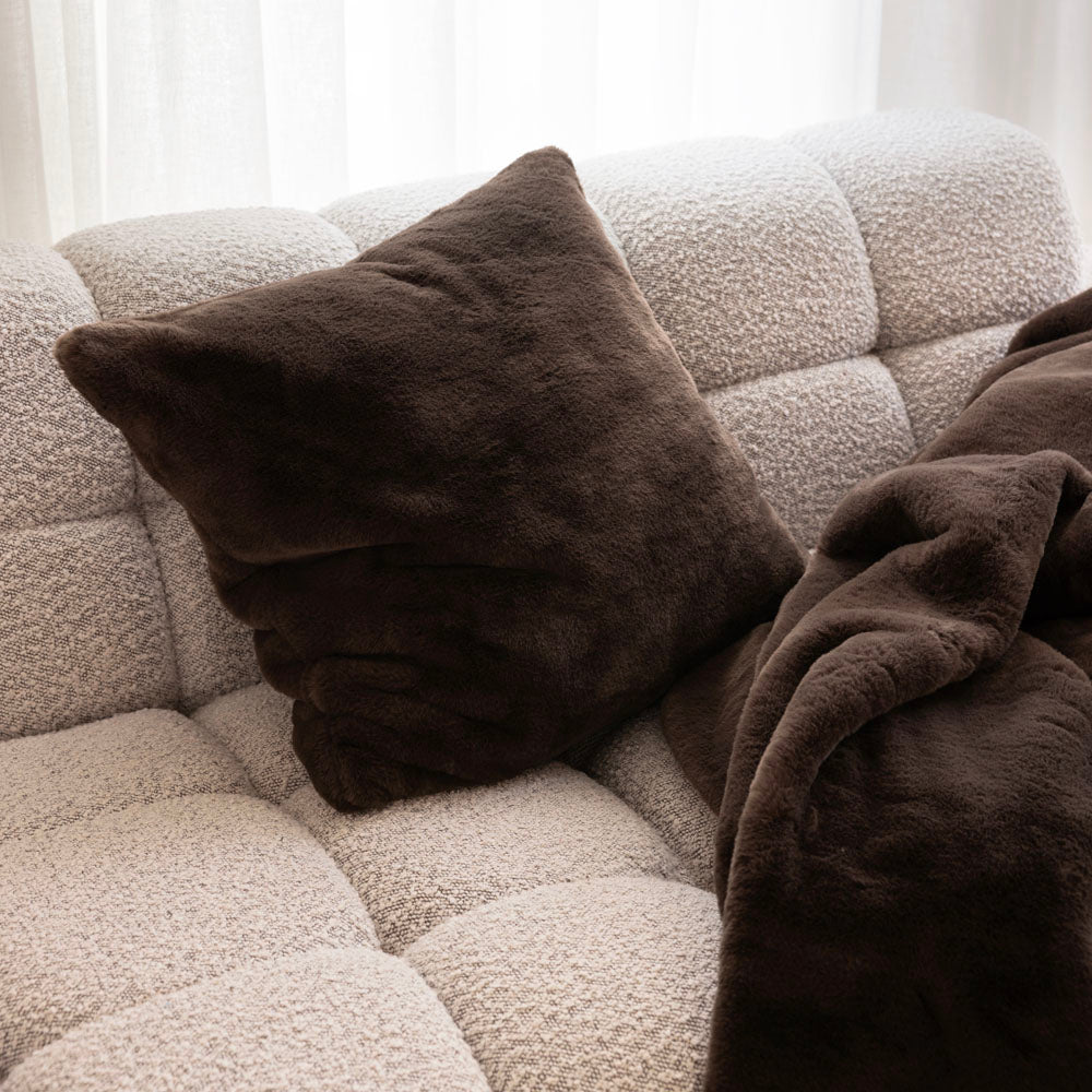 Frida Square Cushion Chocolate - Bambury