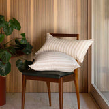 Linen Feather-Filled Rectangle Cushion 30 x 60cm Bambury - Natural Stripe