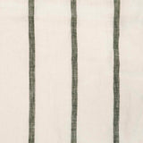 Linen Feather-Filled Square Cushion 50 x 50cm Bambury - Moss Stripe