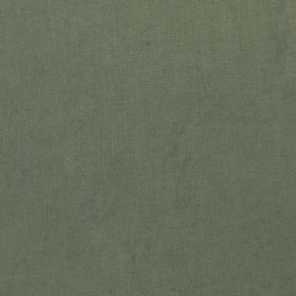 Linen Feather-Filled Square Cushion 50 x 50cm Bambury - Moss