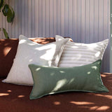 Linen Feather-Filled Square Cushion 50 x 50cm Bambury - Natural