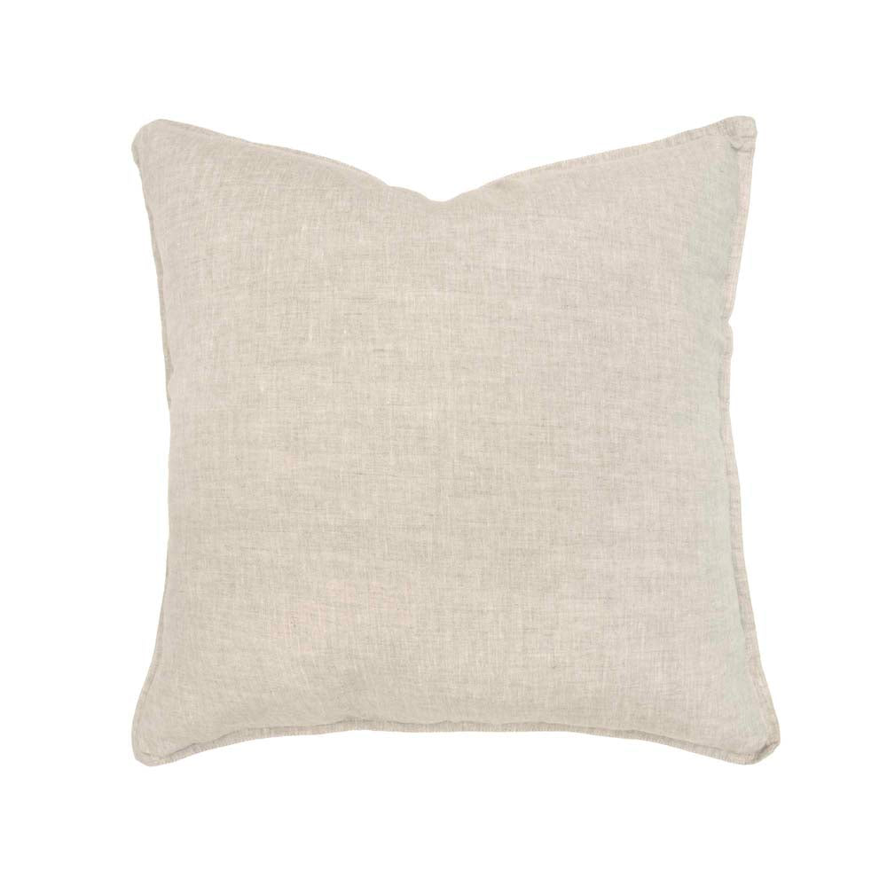 Linen Feather-Filled Square Cushion 50 x 50cm Bambury - Natural