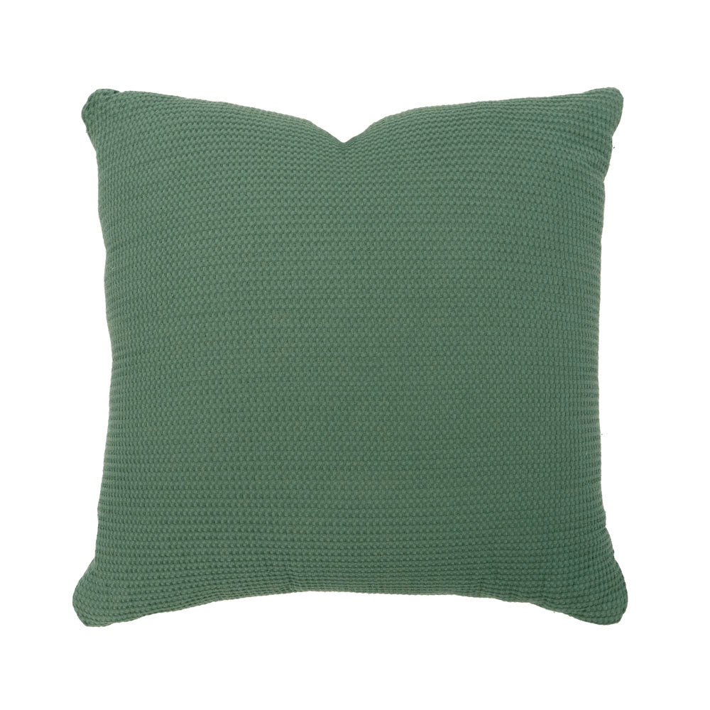 Milo Waffle Square Cushion Juniper - Bambury