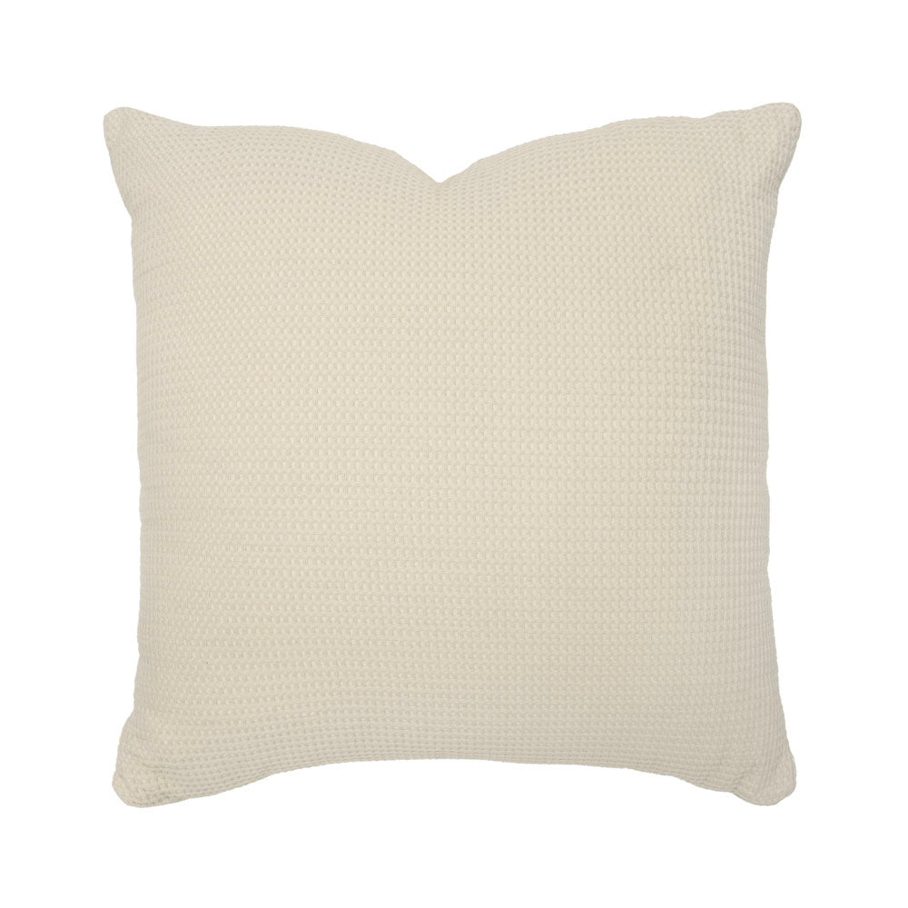 Milo Waffle Square Cushion Stone - Bambury