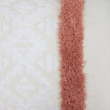 Sedona Rectangle Cushion in Clay featuring geometric embroidery, cotton tufting, and plush support, ideal for decor and comfort.