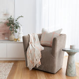 Stewart Square Cushion Papaya- Bambury