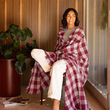 Willow Cotton Gauze Throw 130 x 200cm Bambury - Berry