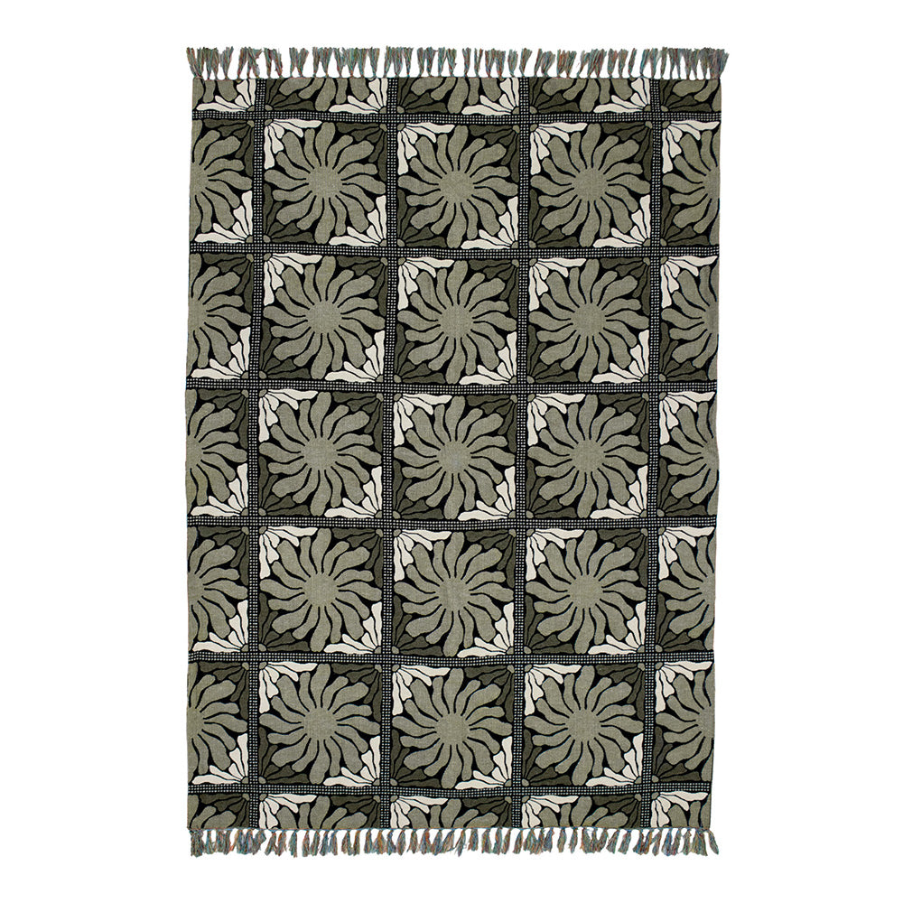 Zinnia Throw Blanket Moss