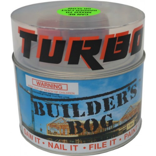 Builders Bog - Turbo 1-Litre: High-quality repair compound for timber, rot-proof, dries quickly, ideal for woodworking.