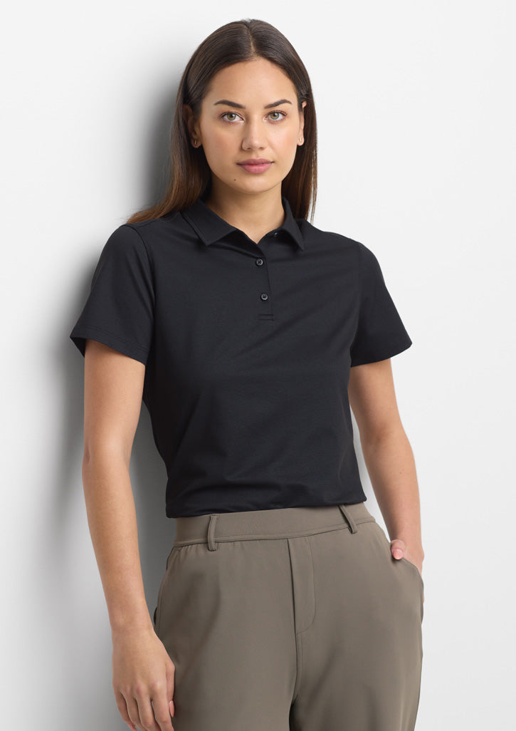 Venture Womens Short Sleeve Polo - Denim Blue