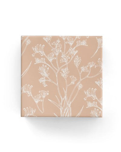 Tissue Paper - 60cm Kangaroo Paw on Matte Wrap Beige