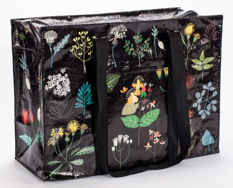 Chic shoulder tote bag featuring a floral design by Brie Harrison, made from 95% recycled materials, perfect for everyday use.