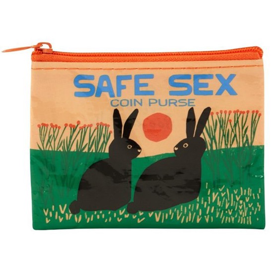 Blue Q Coin Purse - Safe Sex