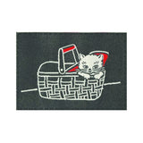 Blue Q Tag Socks - Kitten In A Basket Large/Extra-Large