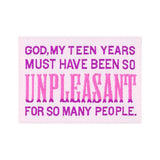Blue Q Tag Socks - God My Teen Years Large/Extra-Large