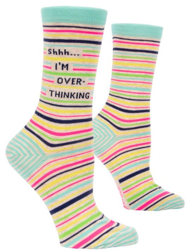 Blue Q Socks - Shhh I'm Over Thinking