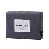 King Linen Sheet Set Charcoal- Bambury
