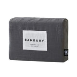 Super King Duvet Cover - Quilt / Set - Bambury Linen (Charcoal)