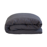 Double Linen Quilt / Duvet Cover Set Charcoal- Bambury