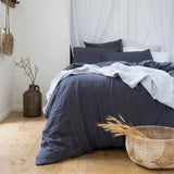 Super King Duvet Cover - Quilt / Set - Bambury Linen (Charcoal)