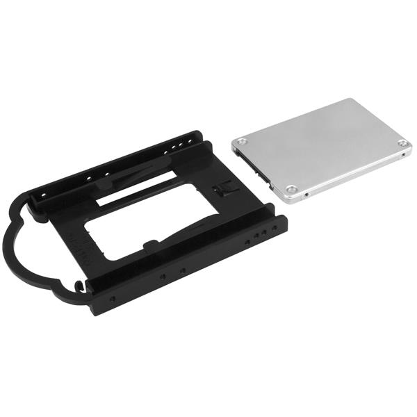 5-pack tool-less mounting brackets for 2.5" SSD/HDD, designed for easy installation in 3.5" drive bays.
