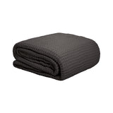 Waffle Weave Blanket Charcoal Queen / King- Bambury