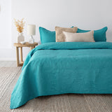 Queen / King Paisley Coverlet Set Peacock- Bambury