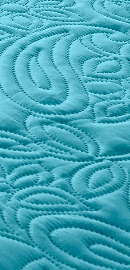 Queen / King Paisley Coverlet Set Peacock- Bambury