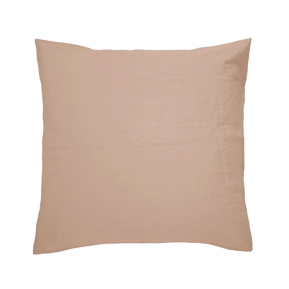 Linen Euro Pillowcase Tea Rose- Bambury