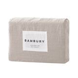 Super King Linen Quilt / Duvet Cover Set Pebble- Bambury