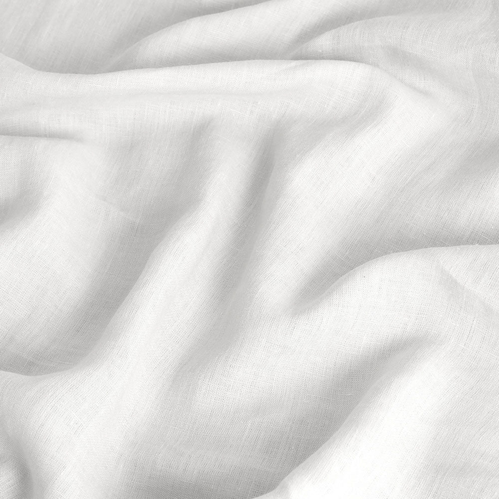 Double Bed Linen Quilt / Duvet Cover Set White - BAMBURY