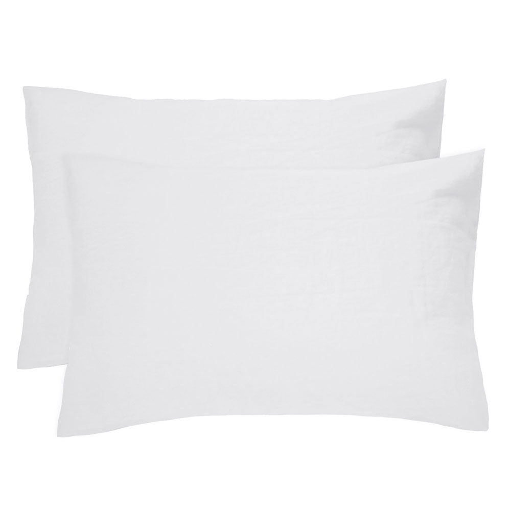 King Bed Linen Sheet Set White - BAMBURY