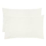 Std Temple Organic Cotton Pillowcase Pair Ivory- Bambury