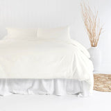 Double Duvet Cover - Quilt / Set - Bambury Temple Organic Cotton (Ivory)