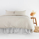 Super King Duvet Cover - Quilt / Set - Banbury Temple Organic Cotton (Pebble)