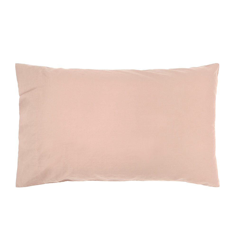 Double Temple Organic Cotton Quilt / Duvet Cover Set Rosewater- Bambury