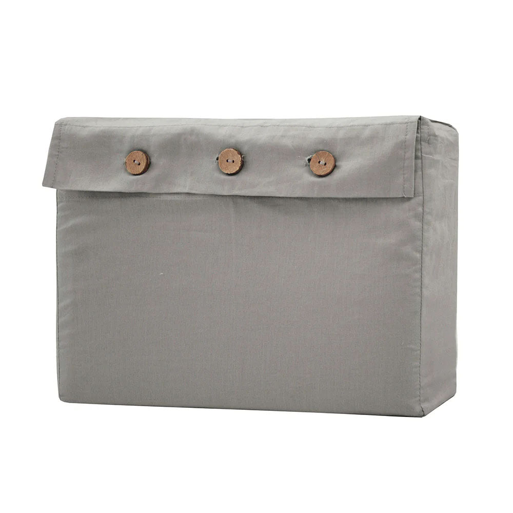 Split King BedTemple Organic Cotton Sheet Set Grey - Bambury
