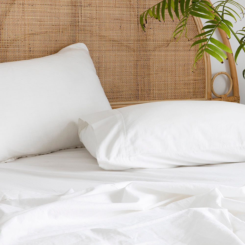 King Temple Organic Cotton Sheet Set Ivory- Bambury