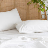 Single Temple Organic Cotton Sheet Set Ivory- Bambury