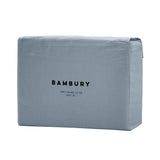 Single Temple Organic Cotton Sheet Set Steel Blue- Bambury