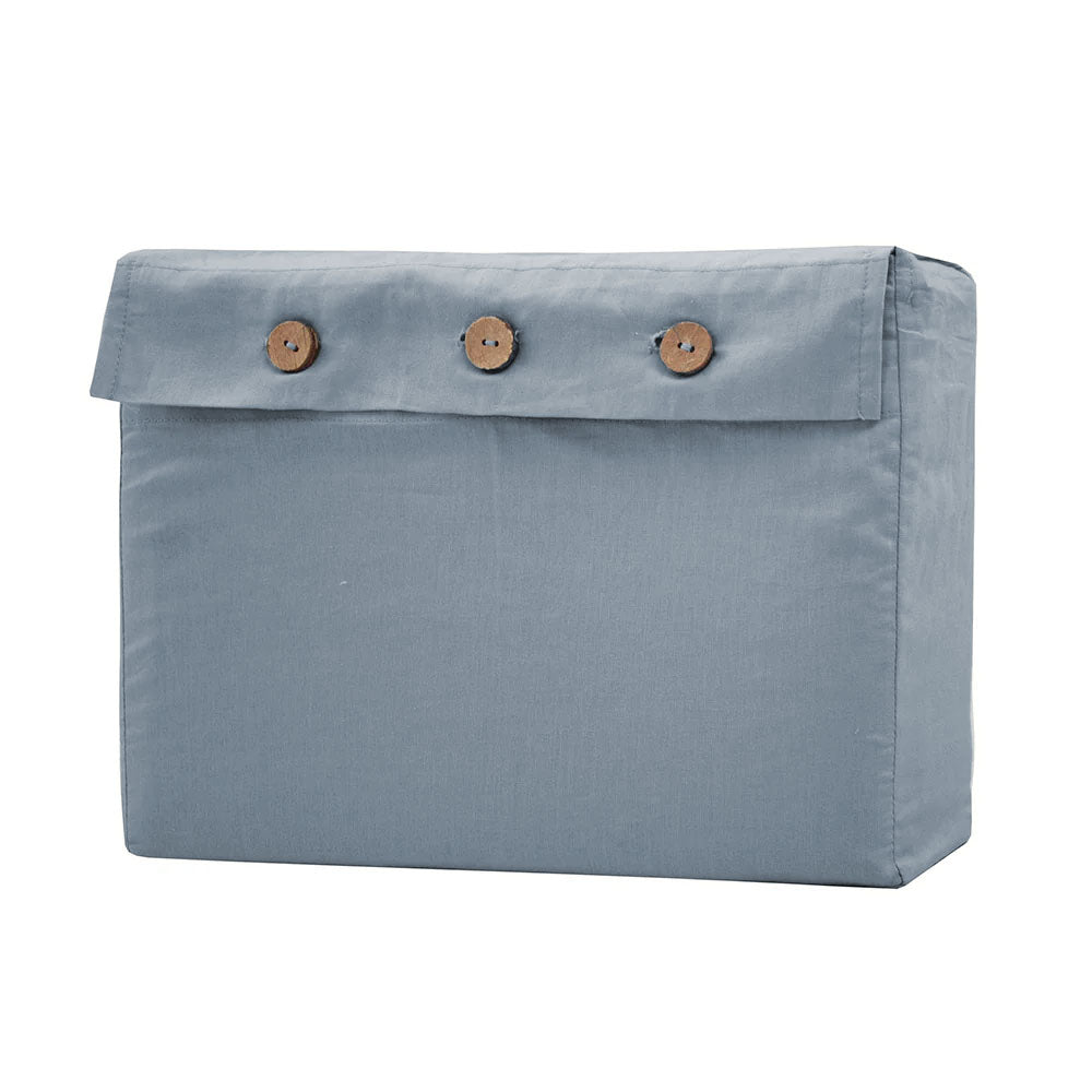 Split King BedTemple Organic Cotton Sheet Set Steel Blue - Bambury