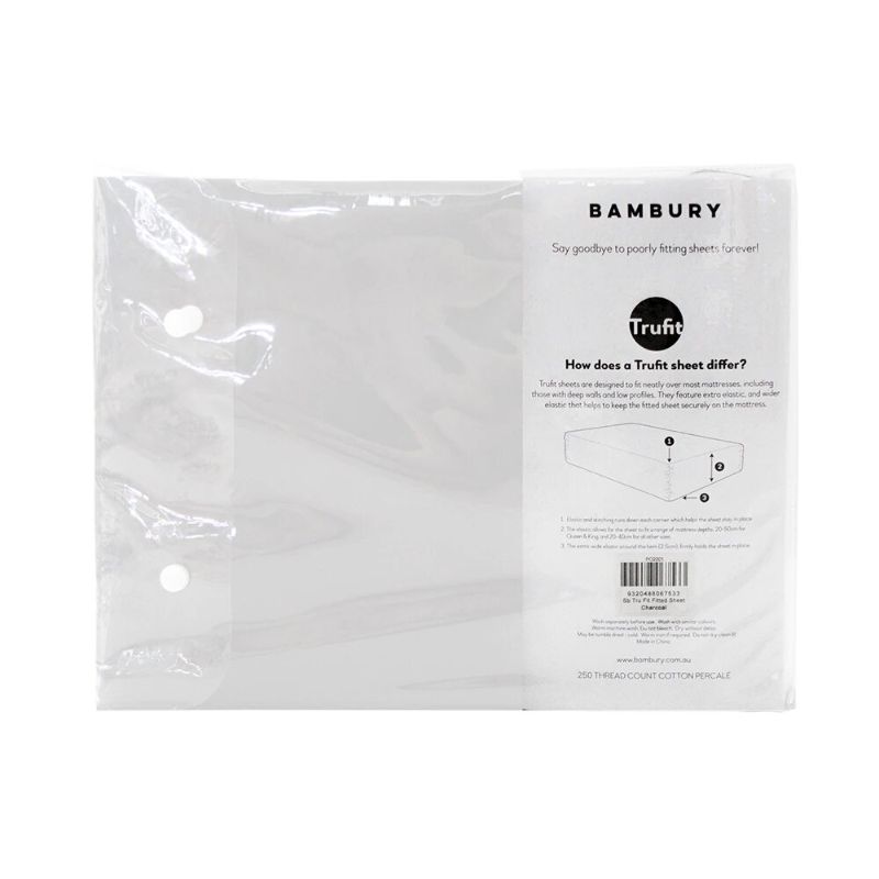 Fitted Sheet - Bambury Tru Fit Double (White)