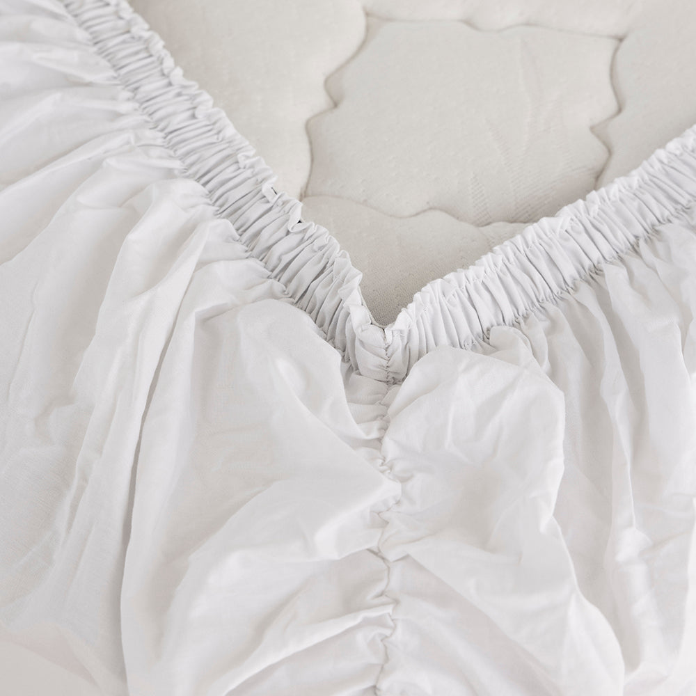 King Tru Fit Sheet Set White- Bambury
