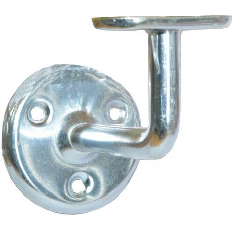 Zinc-plated 75mm handrail bracket, providing strong support and elegant design for indoor staircases and balconies.